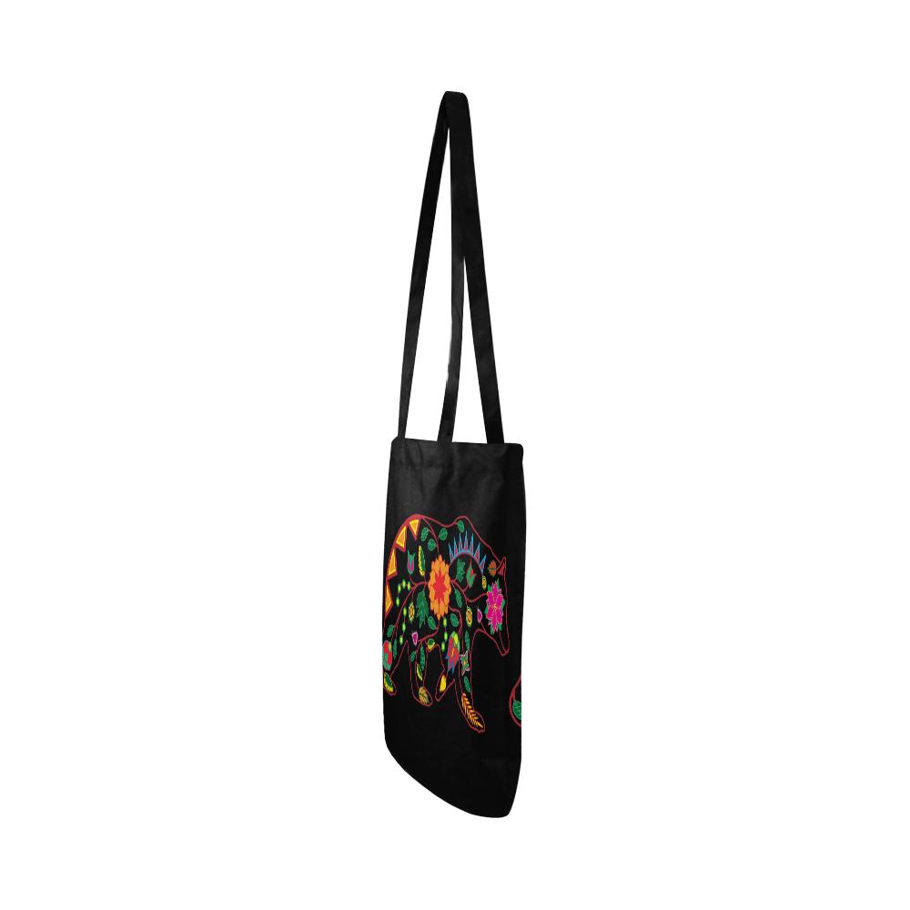 Floral Bear Reusable Shopping Bag Model 1660 (Two sides) Shopping Tote Bag (1660) e-joyer