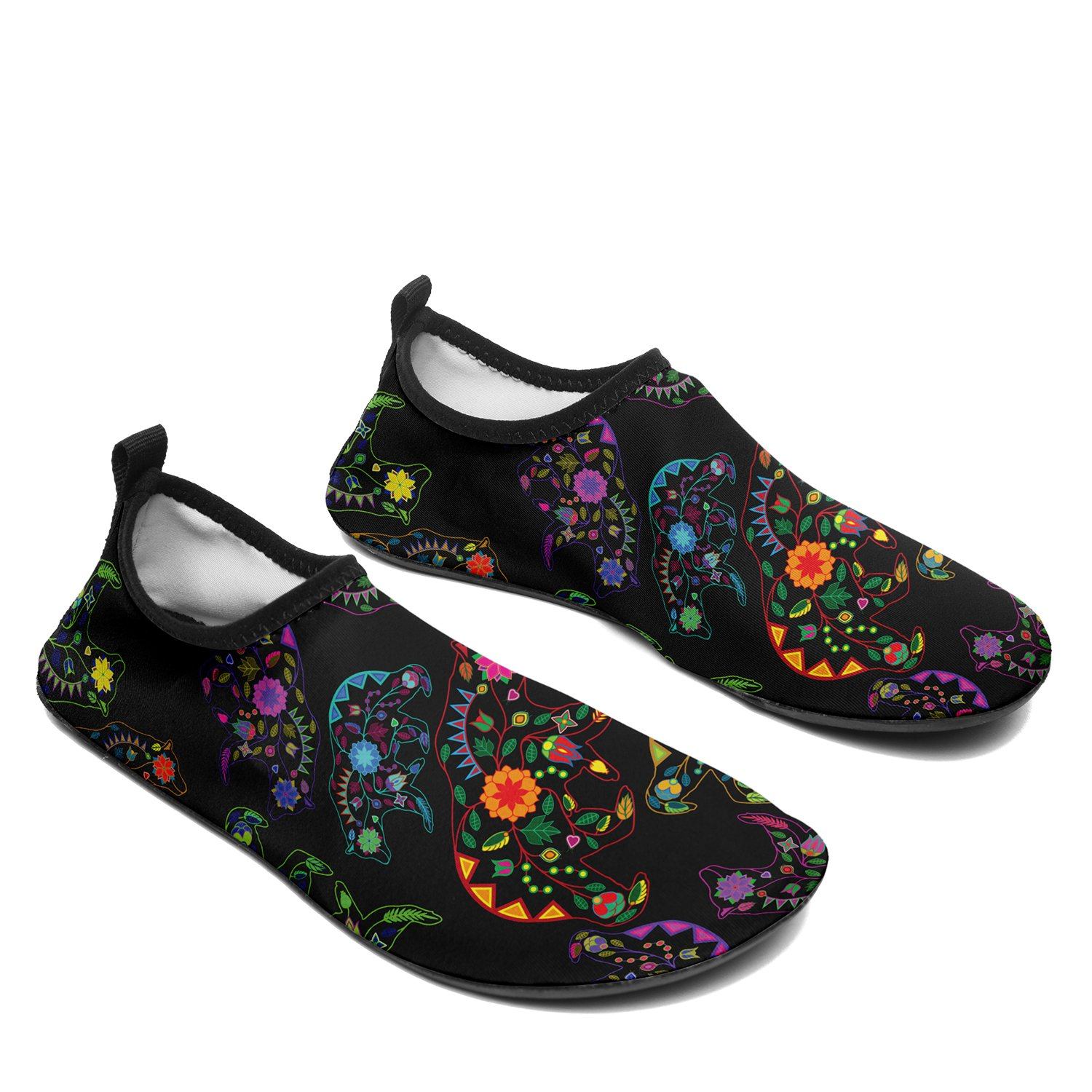 Floral Bear Sockamoccs Kid's Slip On Shoes Herman