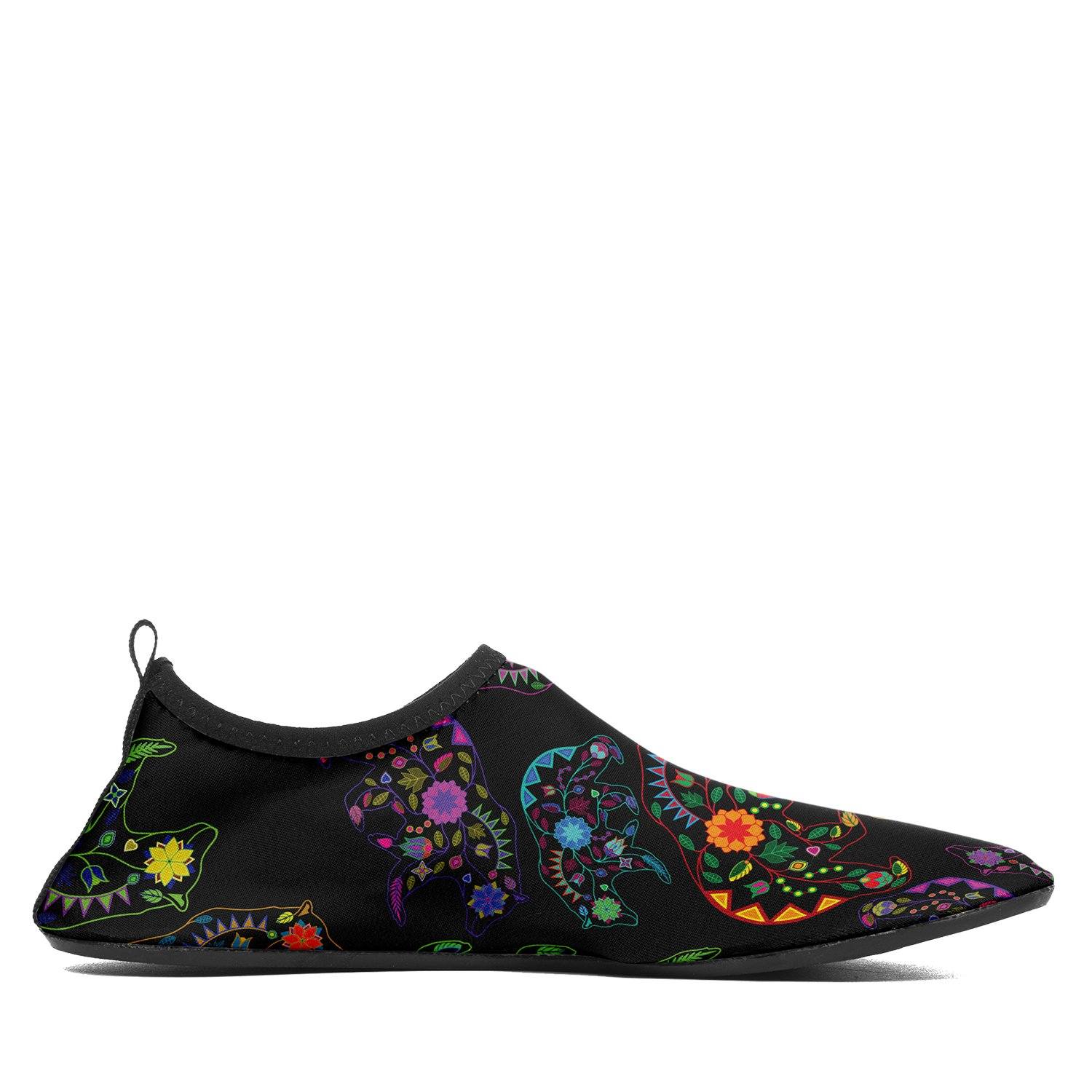 Floral Bear Sockamoccs Kid's Slip On Shoes Herman