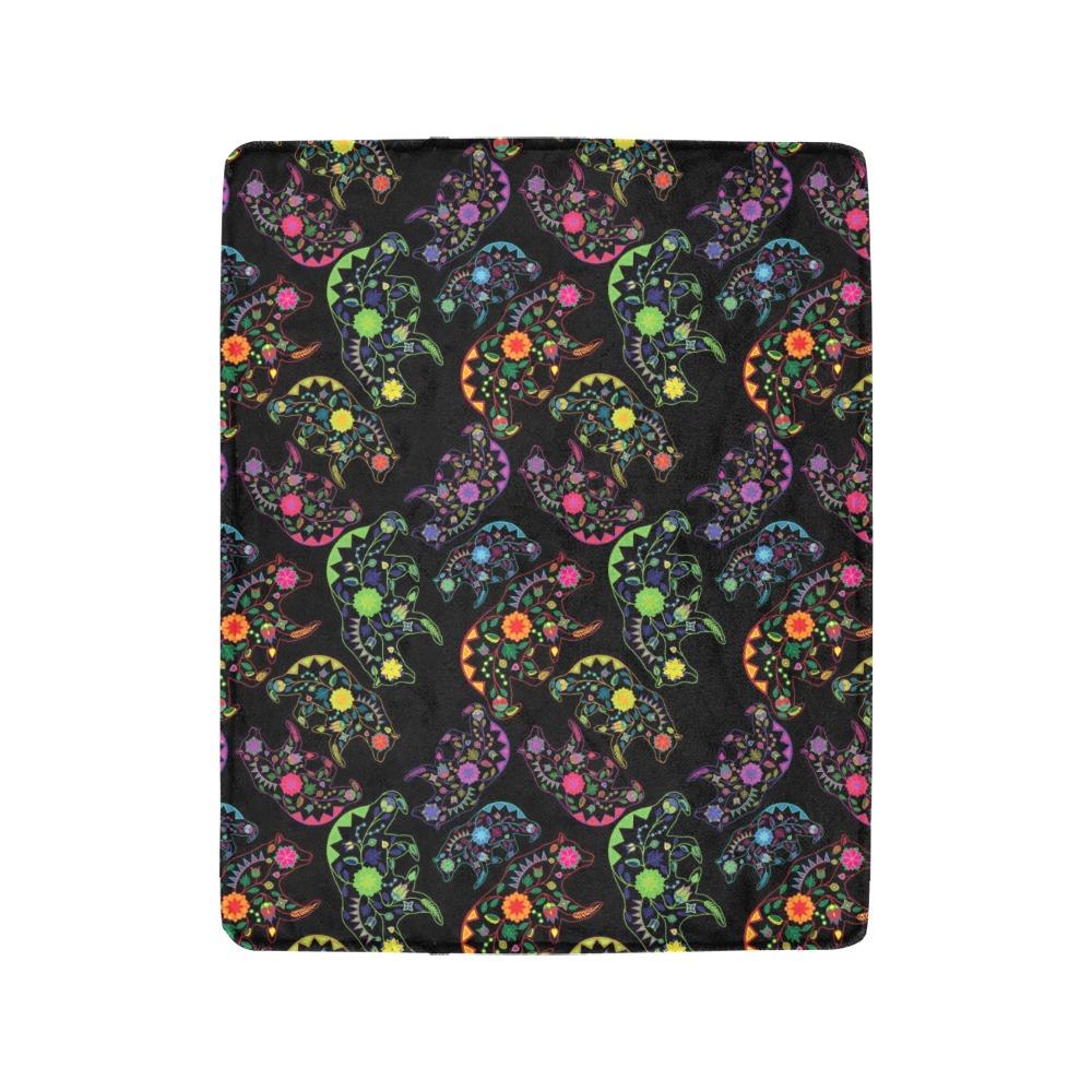 Floral Bear Ultra-Soft Micro Fleece Blanket 40"x50" Ultra-Soft Blanket 40''x50'' e-joyer