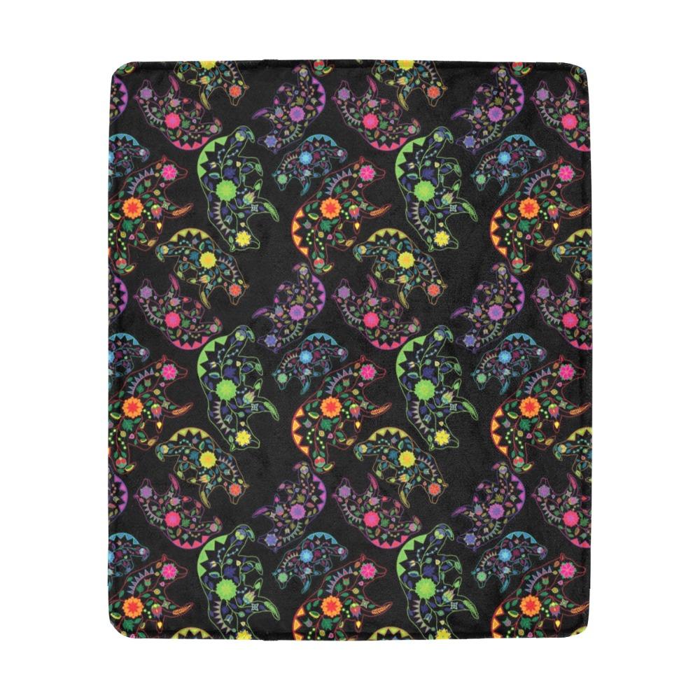 Floral Bear Ultra-Soft Micro Fleece Blanket 50"x60" Ultra-Soft Blanket 50''x60'' e-joyer 
