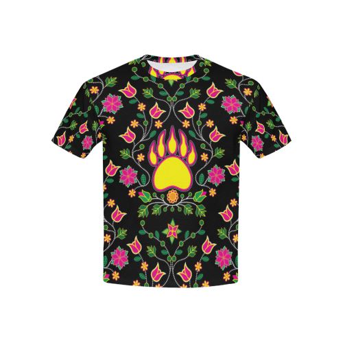 Floral Bearpaw All Over Print T-shirt for Kid (USA Size) (Model T40) All Over Print T-shirt for Kid (T40) e-joyer