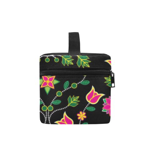 Floral Bearpaw Cosmetic Bag/Large (Model 1658) Cosmetic Bag e-joyer