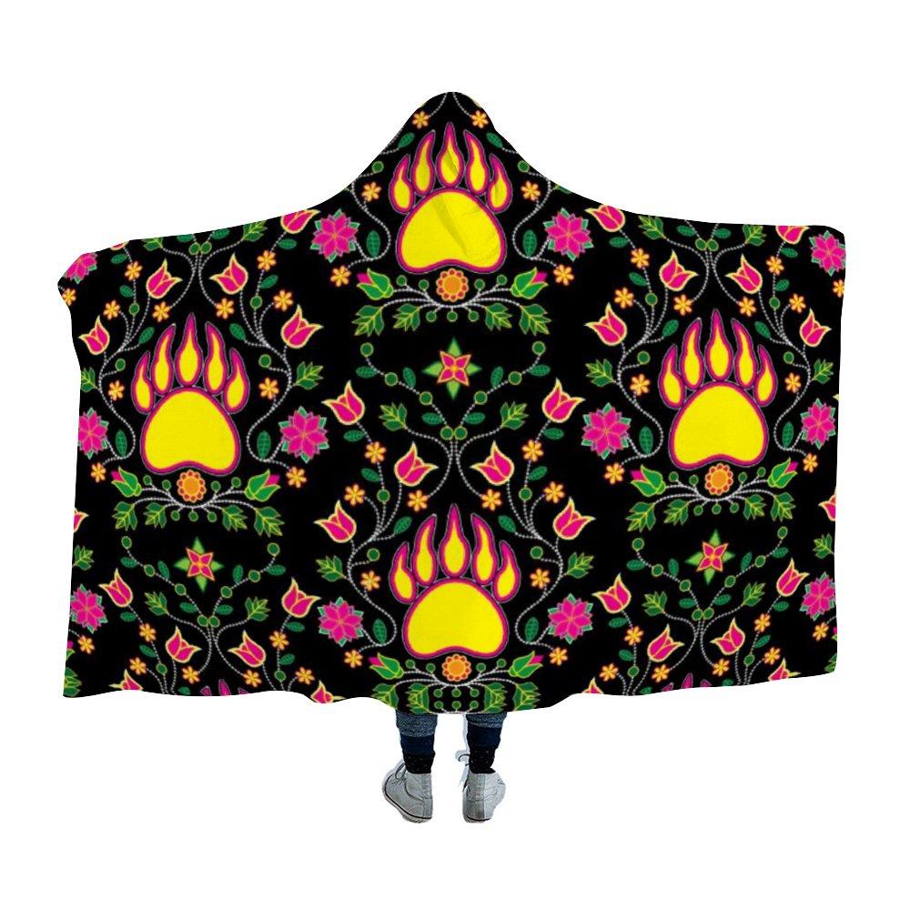 Floral Bearpaw Hooded Blanket 49 Dzine