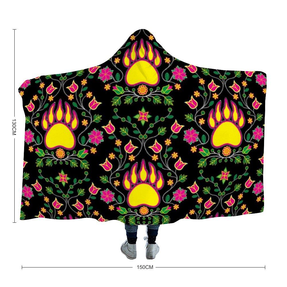 Floral Bearpaw Hooded Blanket 49 Dzine