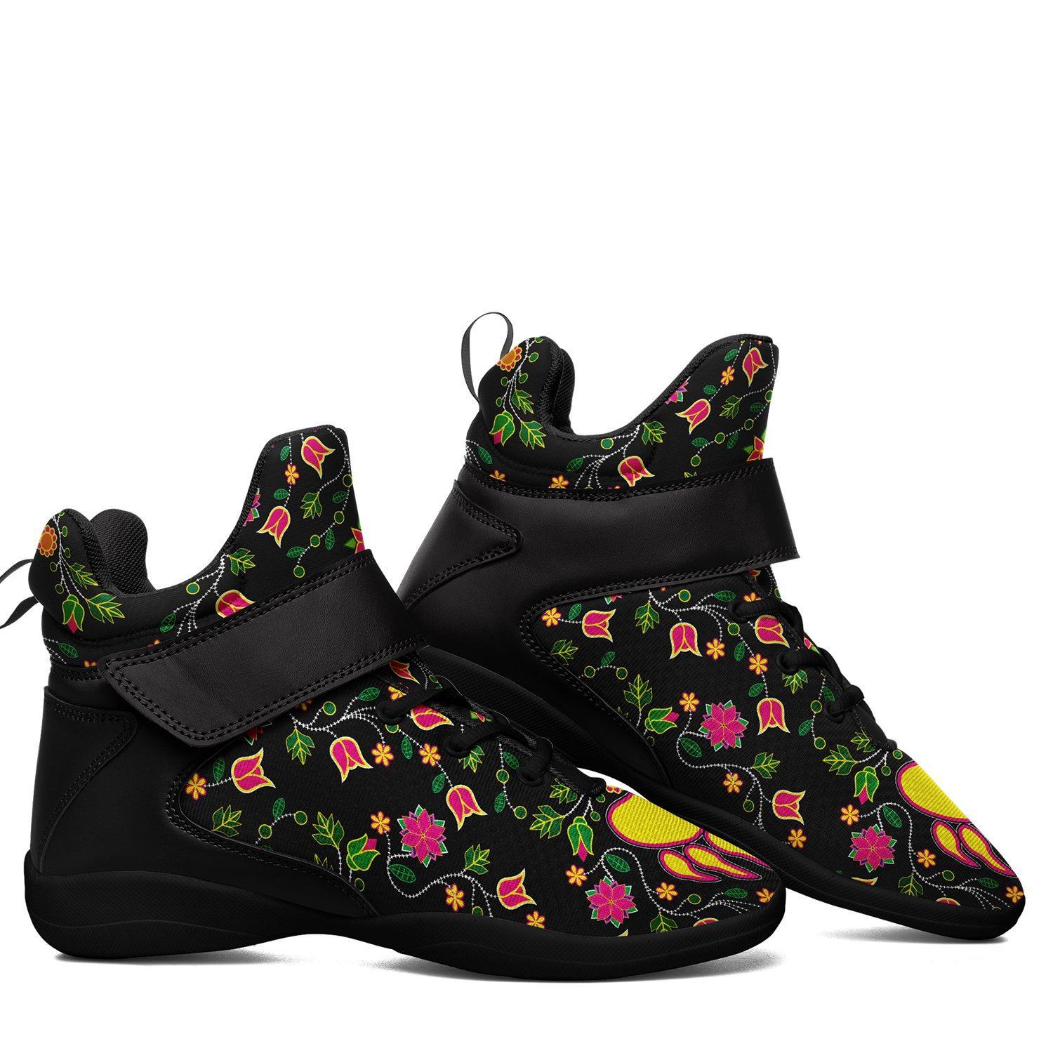 Floral Bearpaw Ipottaa Basketball / Sport High Top Shoes - Black Sole 49 Dzine