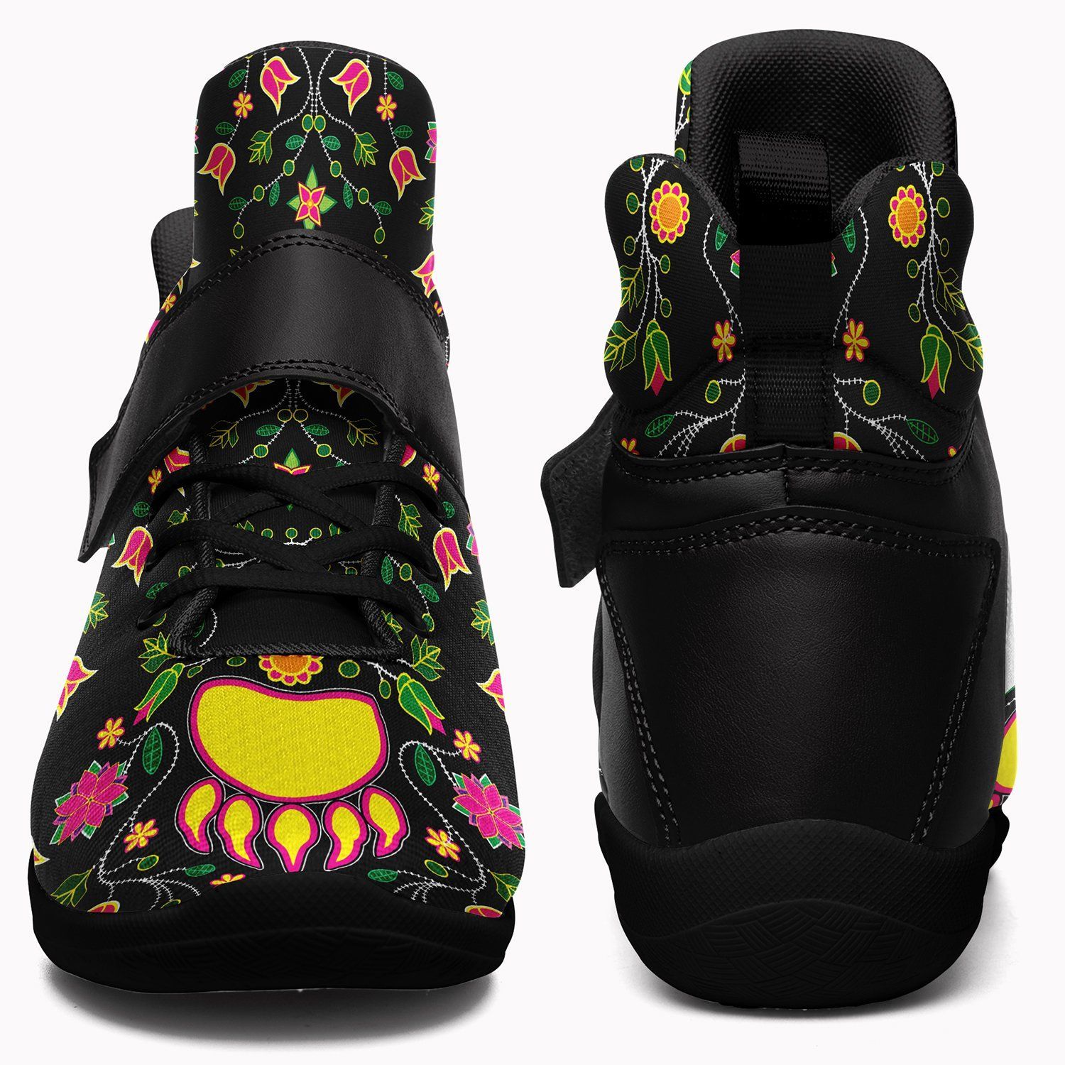 Floral Bearpaw Ipottaa Basketball / Sport High Top Shoes - Black Sole 49 Dzine