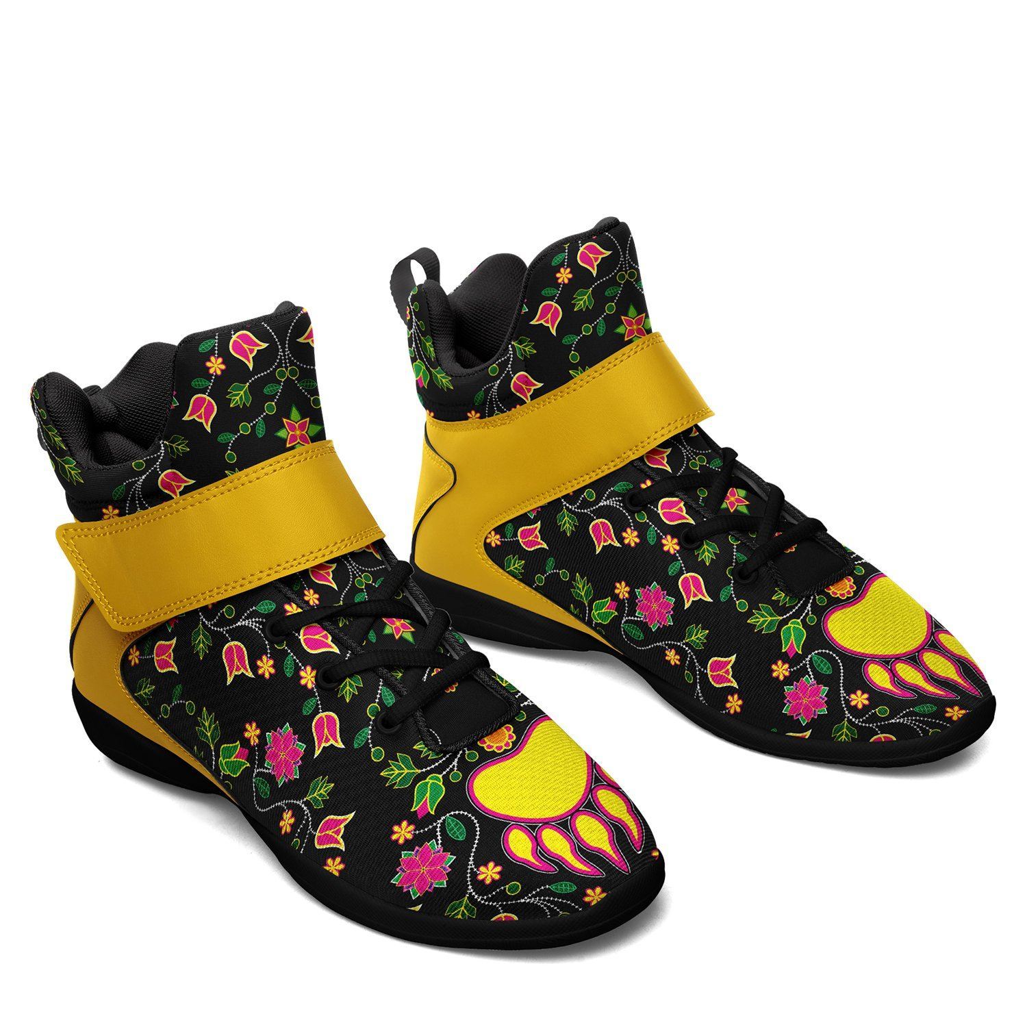 Floral Bearpaw Ipottaa Basketball / Sport High Top Shoes - Black Sole 49 Dzine