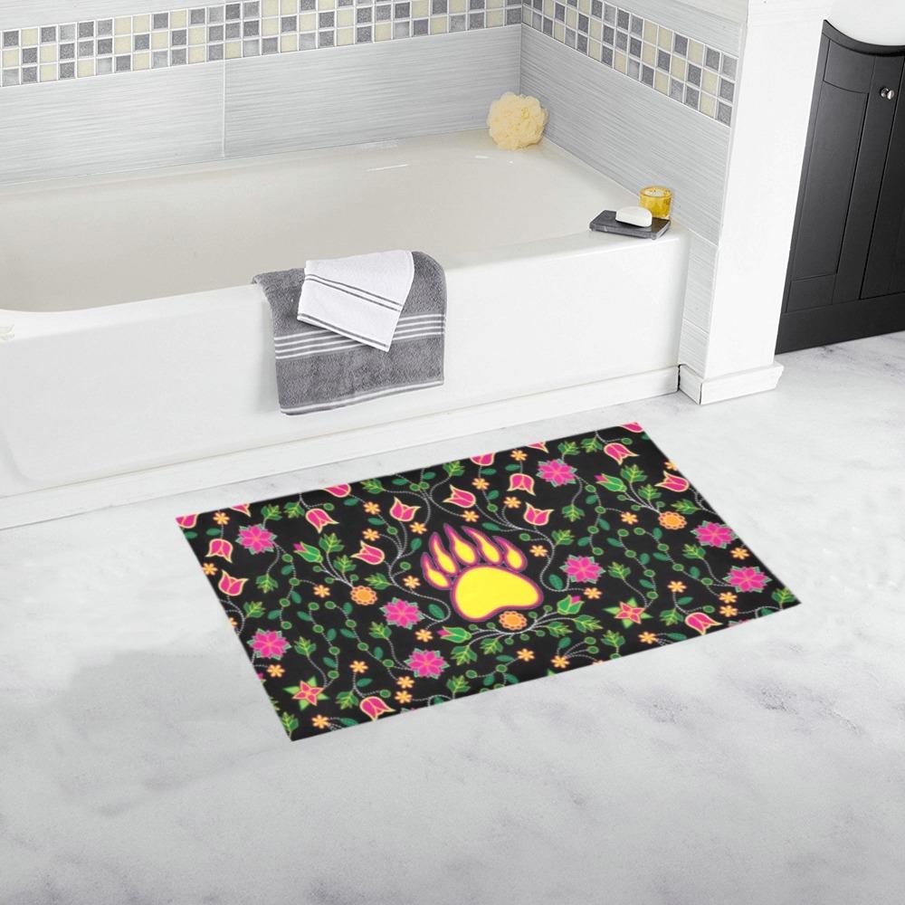 Floral Bearpaw Pink and Yellow Bath Rug 16''x 28'' Bath Rug 16''x 28'' e-joyer