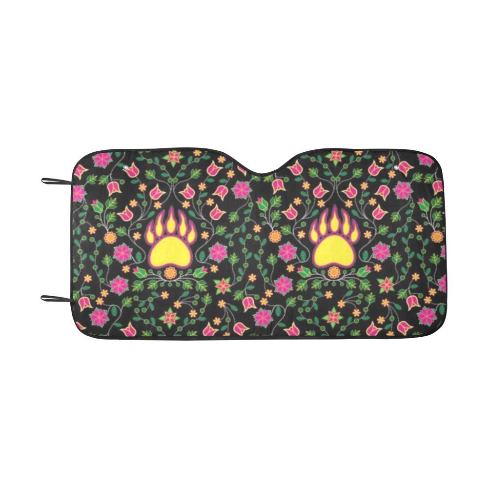 Floral Bearpaw Pink and Yellow Car Sun Shade 55"x30" Car Sun Shade e-joyer