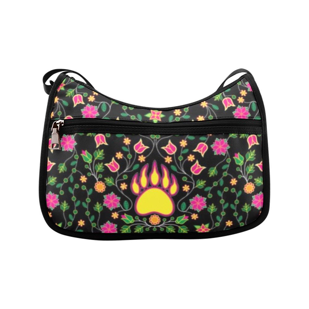 Floral Bearpaw Pink and Yellow Crossbody Bags (Model 1616) Crossbody Bags (1616) e-joyer 