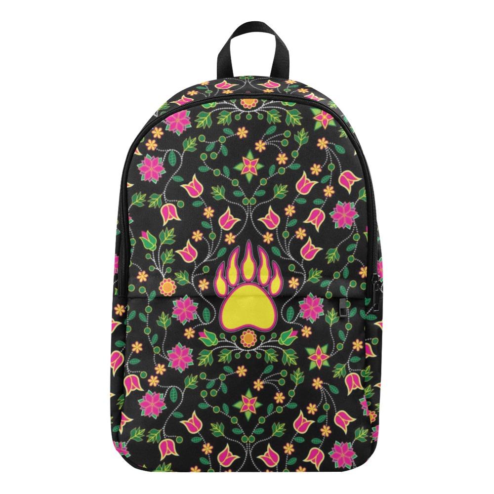 Floral Bearpaw Pink and Yellow Fabric Backpack for Adult (Model 1659) bag e-joyer