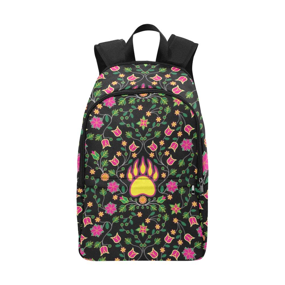 Floral Bearpaw Pink and Yellow Fabric Backpack for Adult (Model 1659) bag e-joyer