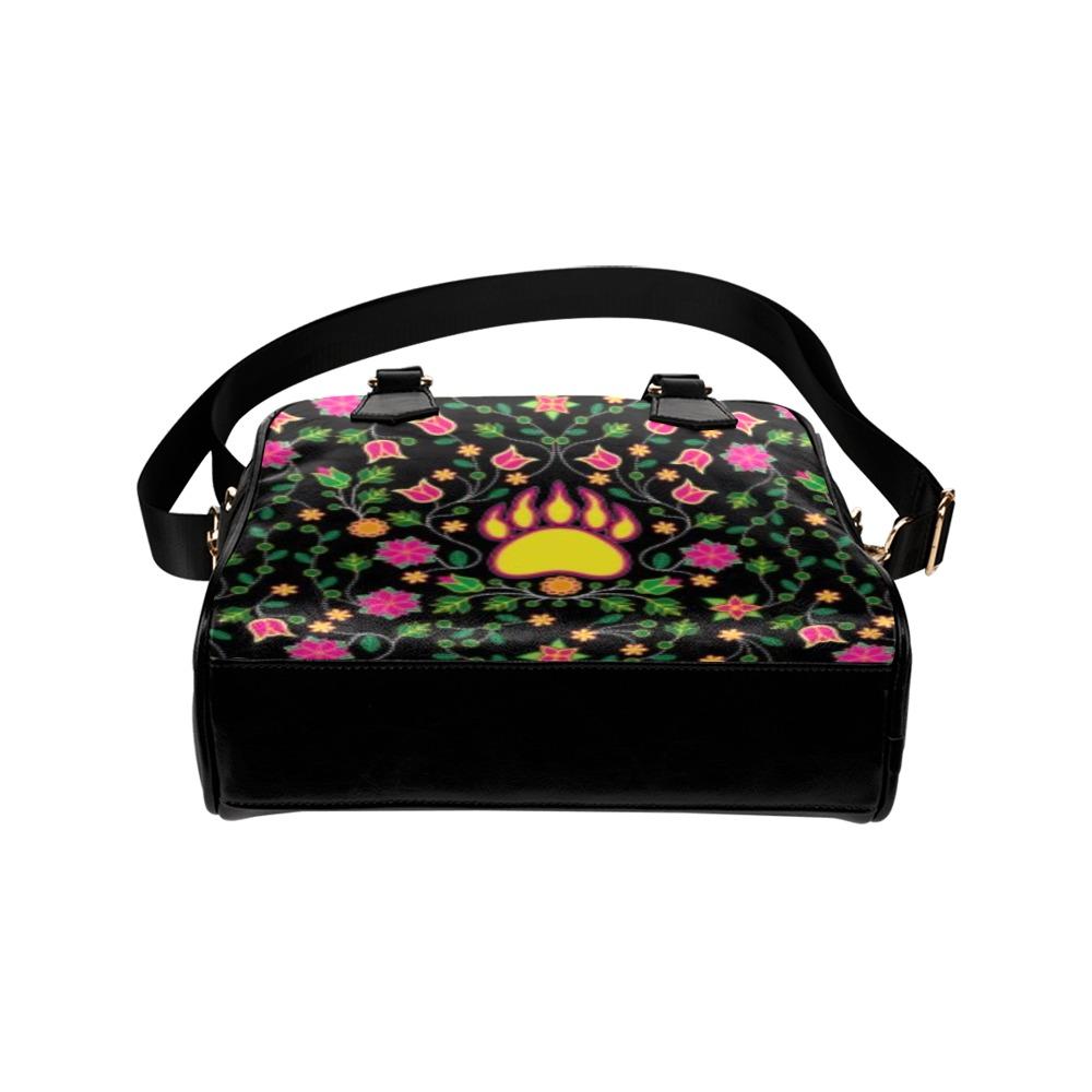 Floral Bearpaw Pink and Yellow Shoulder Handbag (Model 1634) bag e-joyer