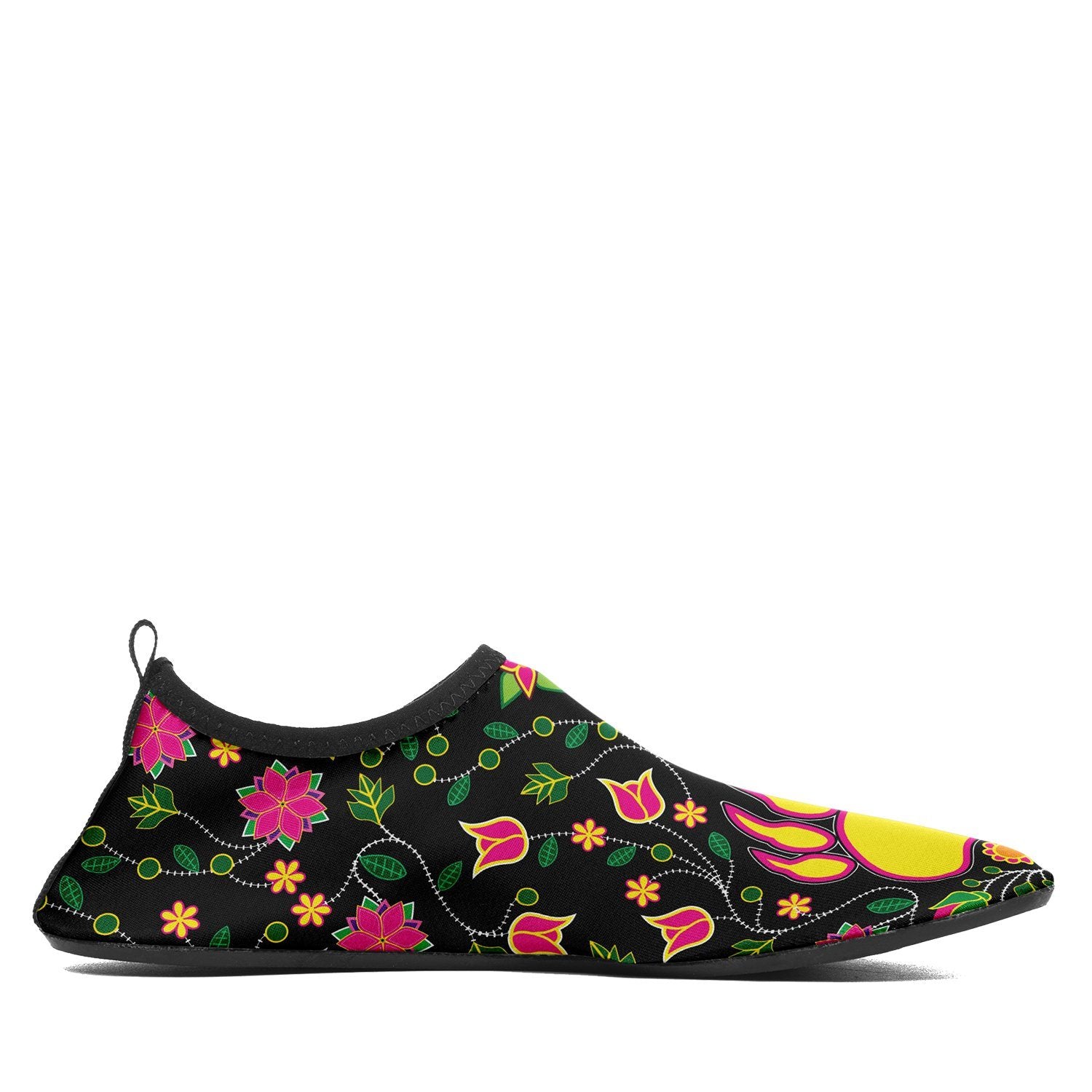 Floral Bearpaw Pink and Yellow Sockamoccs Slip On Shoes Herman