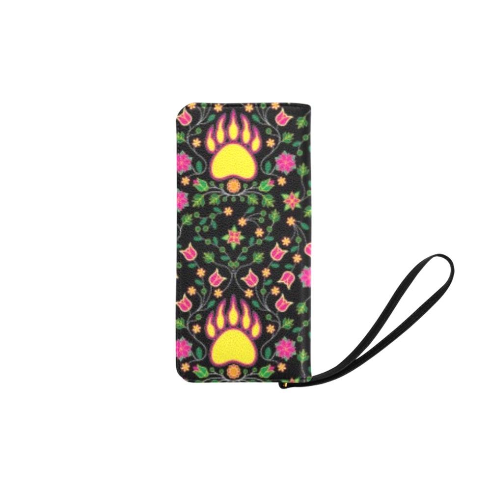 Floral Bearpaw Pink and Yellow Women's Clutch Purse (Model 1637) Women's Clutch Purse (1637) e-joyer 