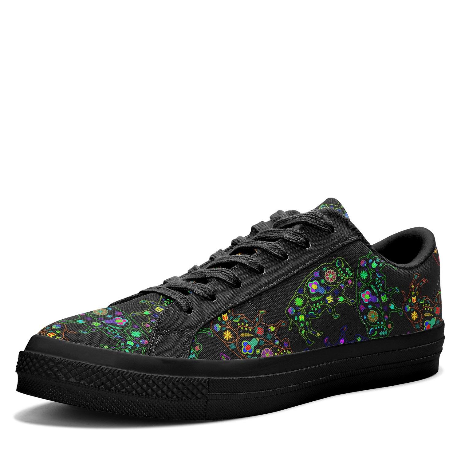 Floral Buffalo Aapisi Low Top Canvas Shoes Black Sole aapisi Herman