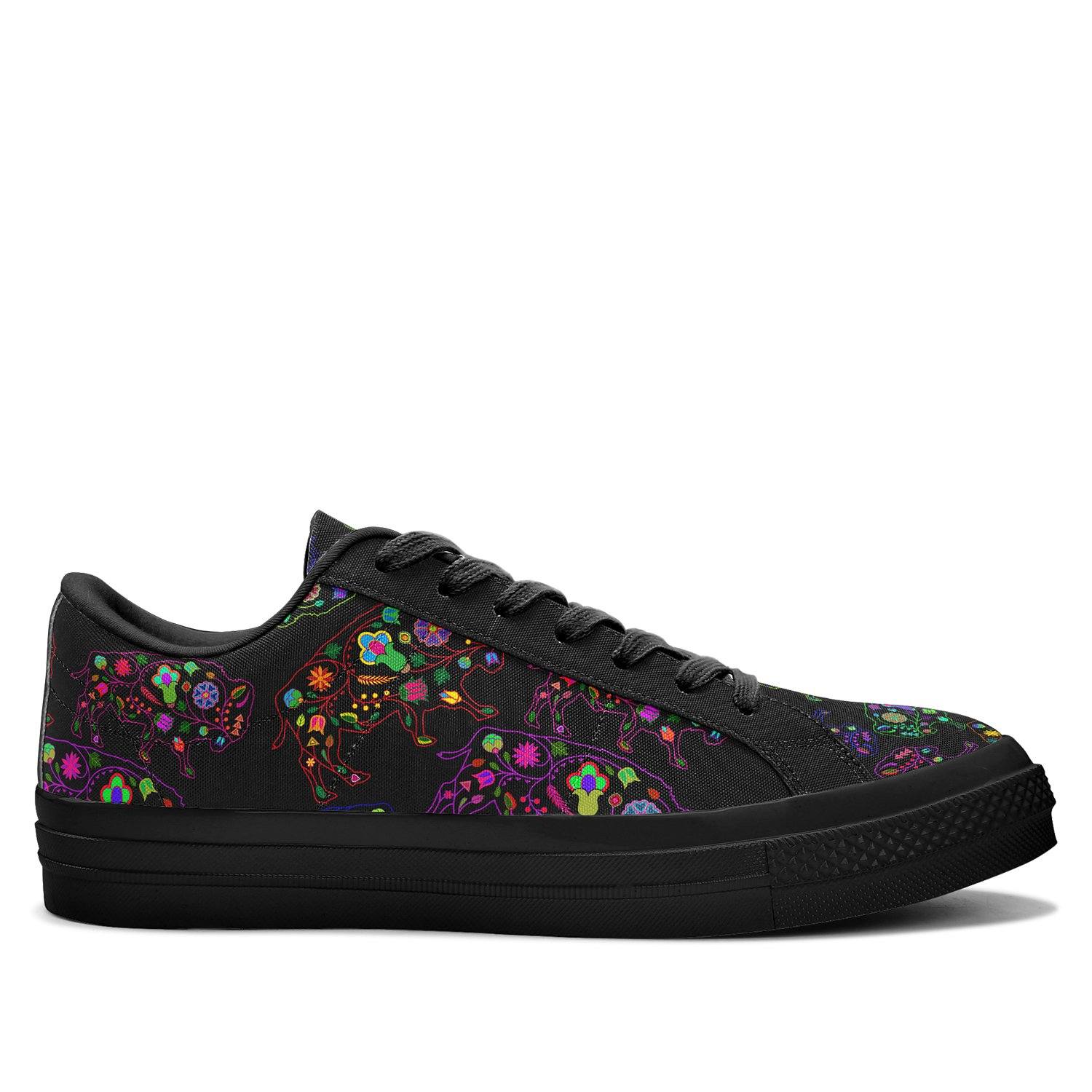 Floral Buffalo Aapisi Low Top Canvas Shoes Black Sole aapisi Herman