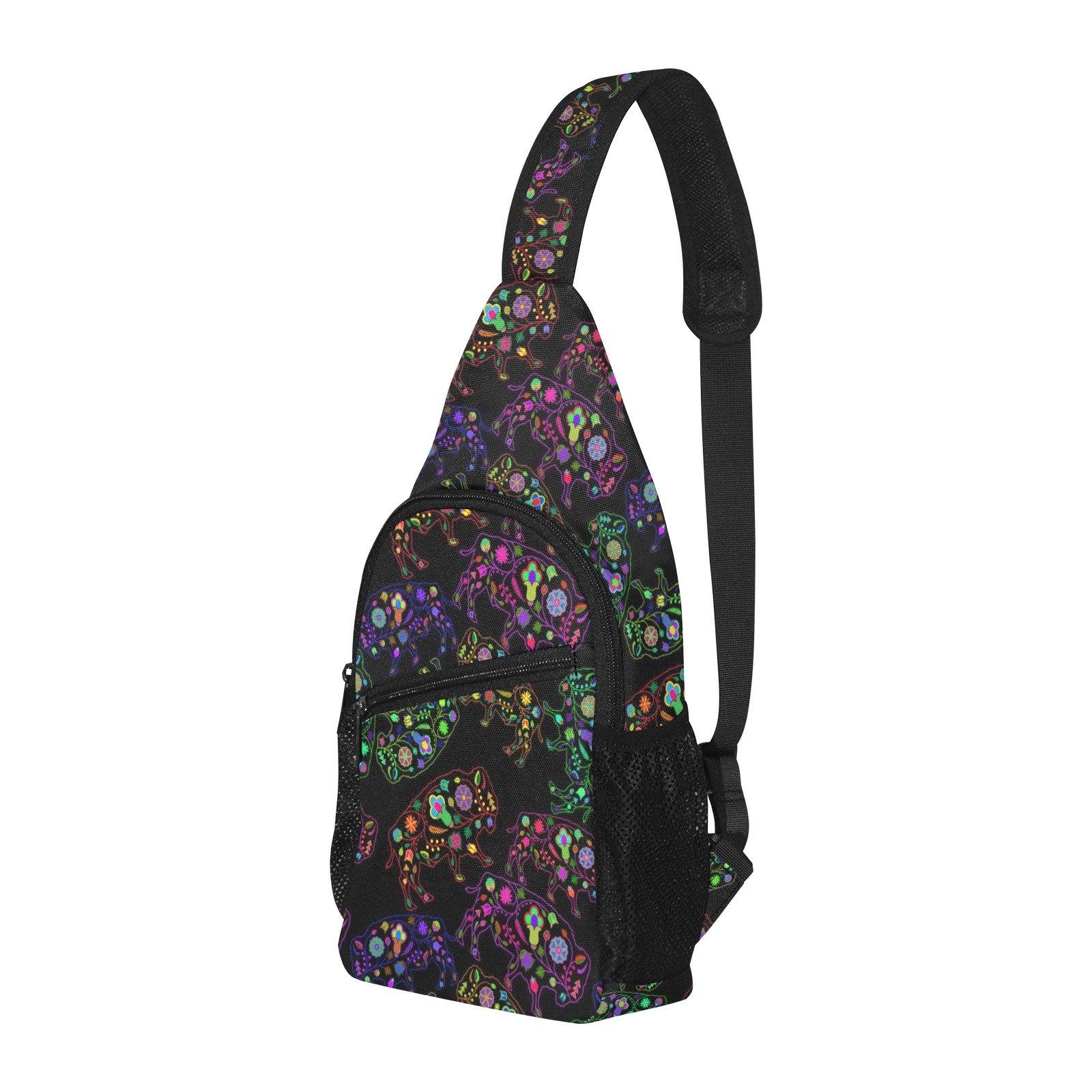 Floral Buffalo All Over Print Chest Bag (Model 1719) All Over Print Chest Bag (1719) e-joyer