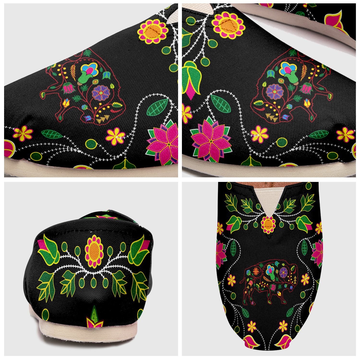 Floral Buffalo Casual Unisex Slip On Shoe Herman