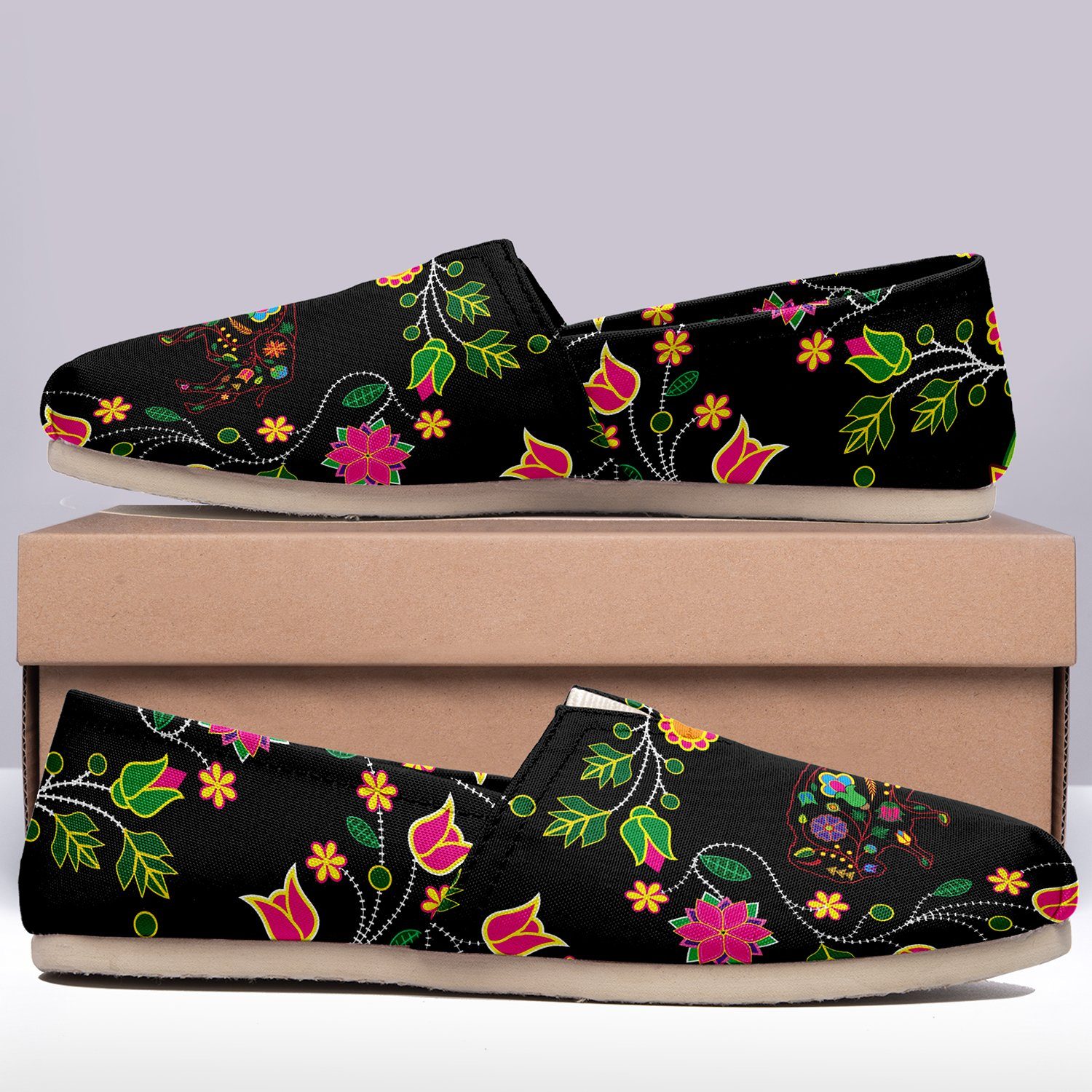 Floral Buffalo Casual Unisex Slip On Shoe Herman