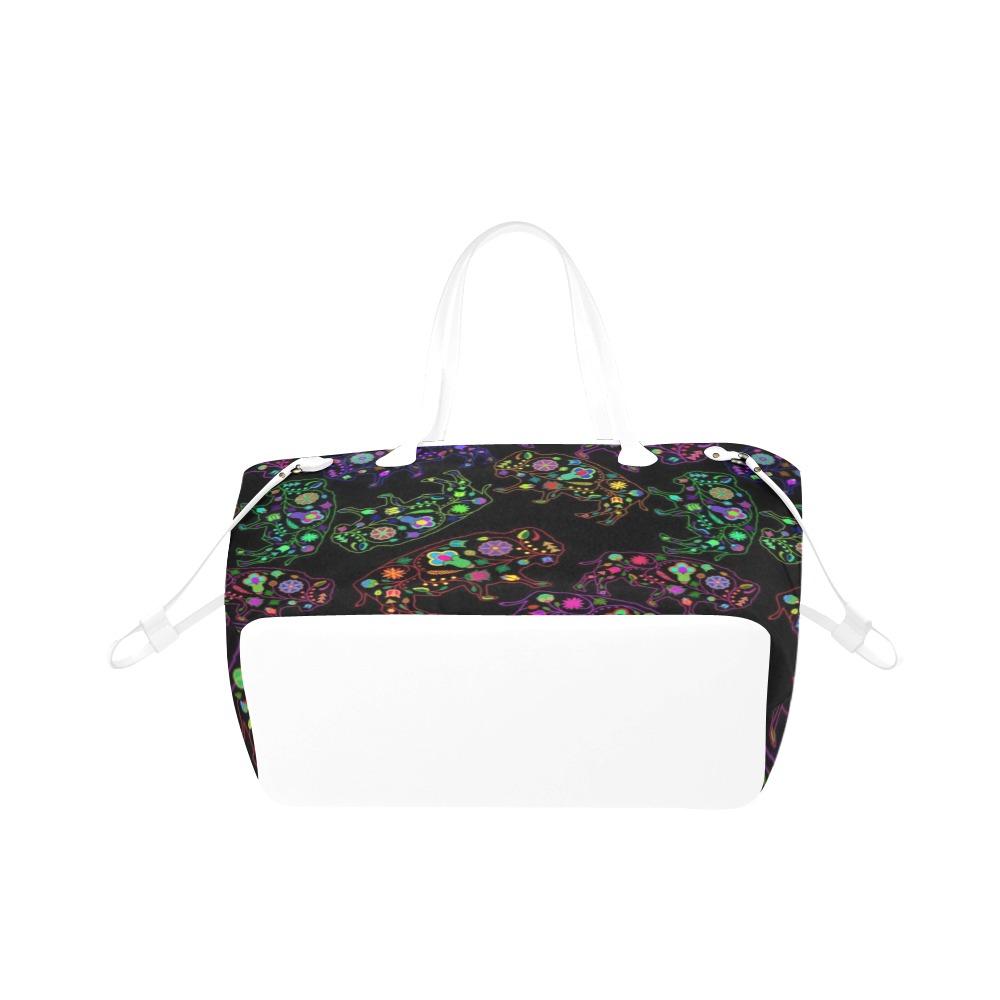 Floral Buffalo Clover Canvas Tote Bag (Model 1661) Clover Canvas Tote Bag (1661) e-joyer