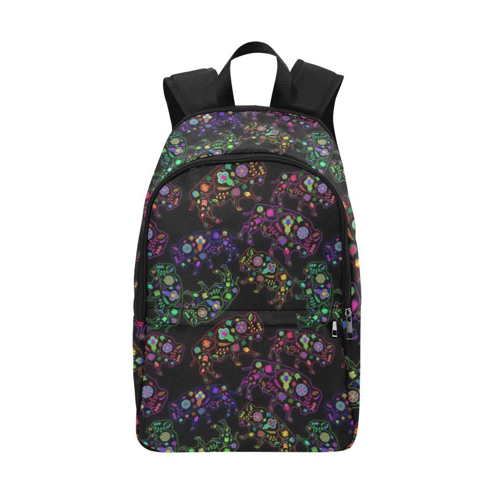 Floral Buffalo Fabric Backpack for Adult (Model 1659) Casual Backpack for Adult (1659) e-joyer