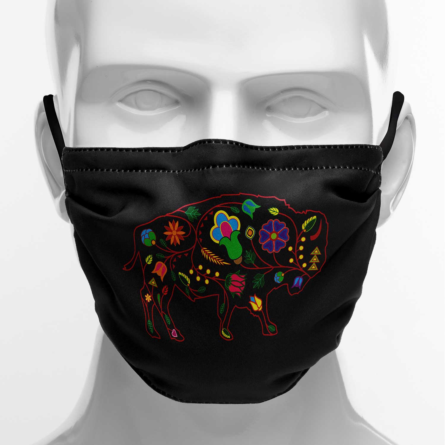 Floral Buffalo Face Cover Herman