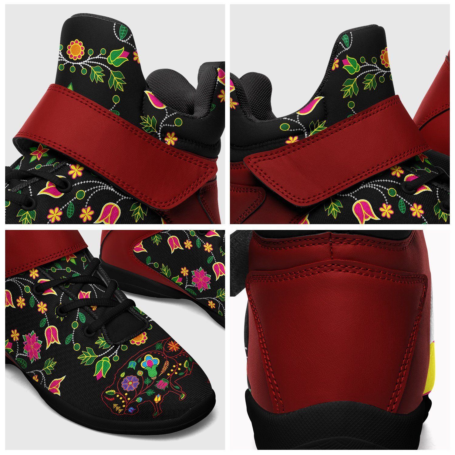 Floral Buffalo Ipottaa Basketball / Sport High Top Shoes - Black Sole 49 Dzine