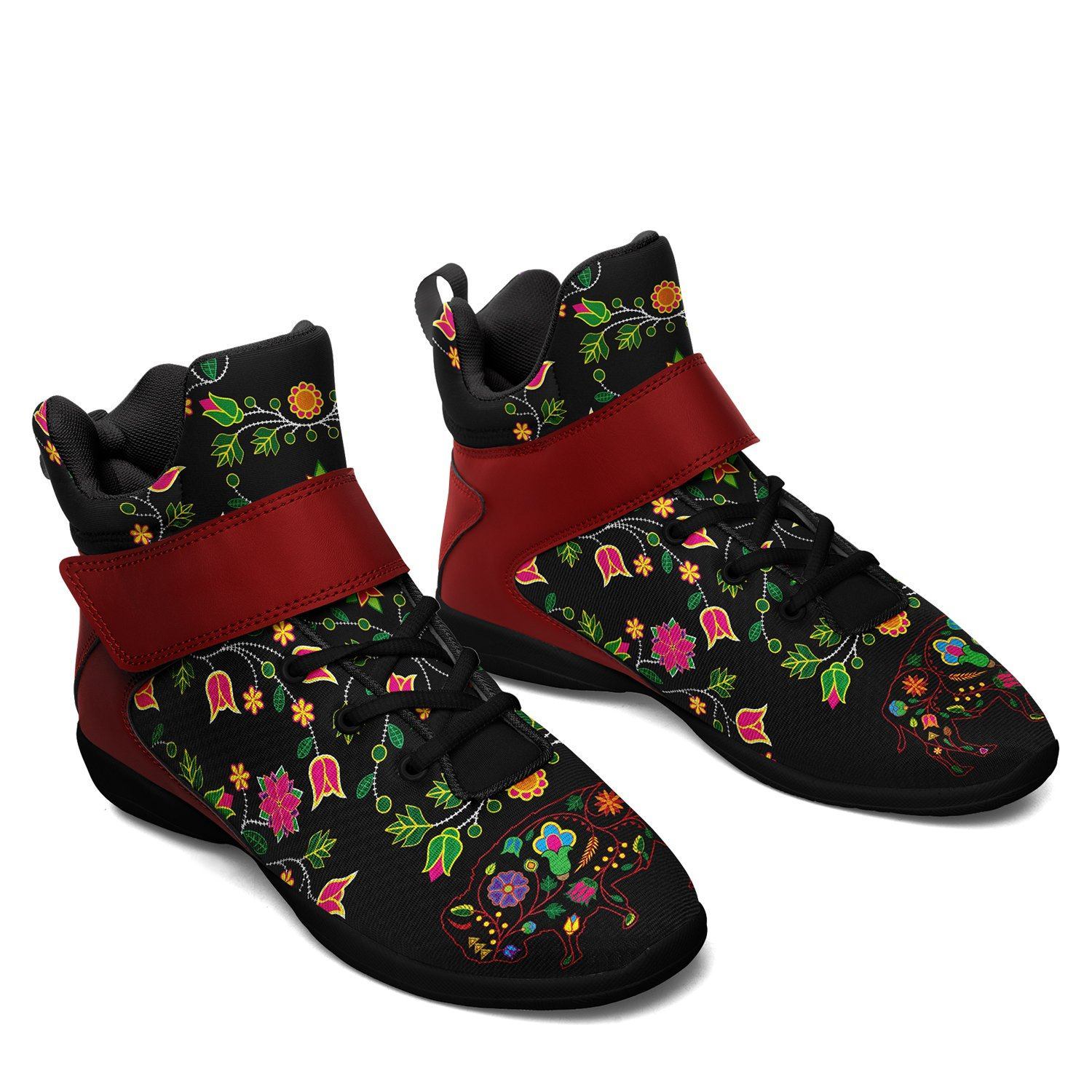 Floral Buffalo Ipottaa Basketball / Sport High Top Shoes - Black Sole 49 Dzine
