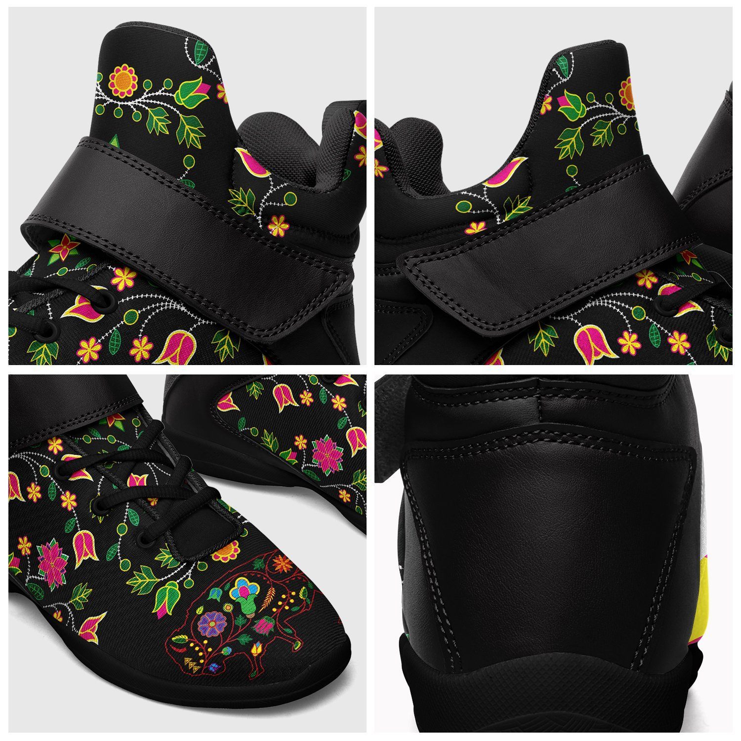 Floral Buffalo Ipottaa Basketball / Sport High Top Shoes - Black Sole 49 Dzine
