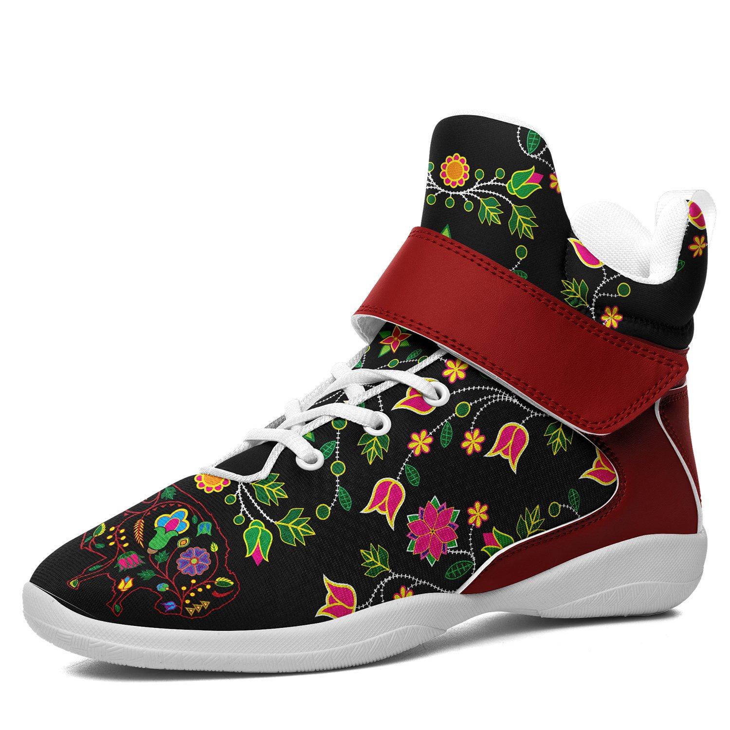 Floral Buffalo Ipottaa Basketball / Sport High Top Shoes ipottaa Herman US Women 9.5/ EUR 41 White Sole with Dark Red Strap 