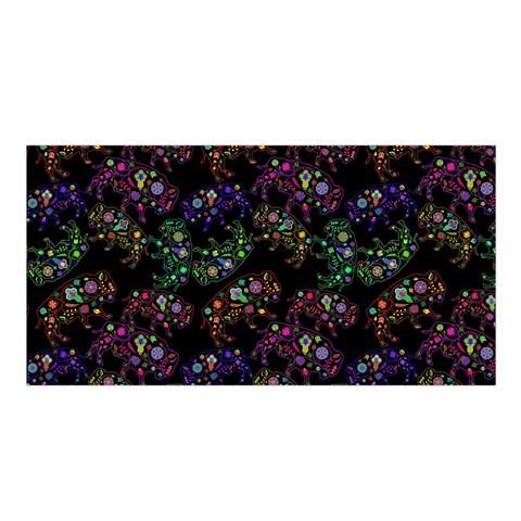 Floral Buffalo Satin Shawl Scarf 49 Dzine