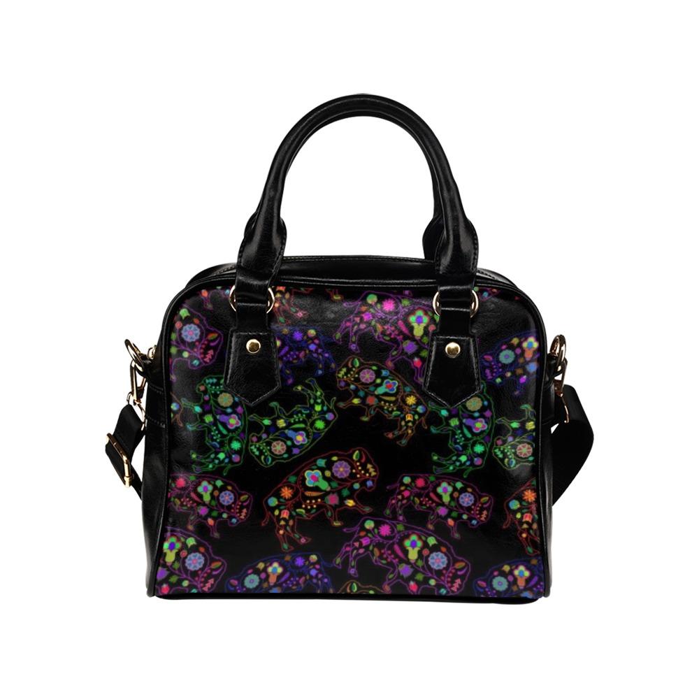 Floral Buffalo Shoulder Handbag (Model 1634) Shoulder Handbags (1634) e-joyer