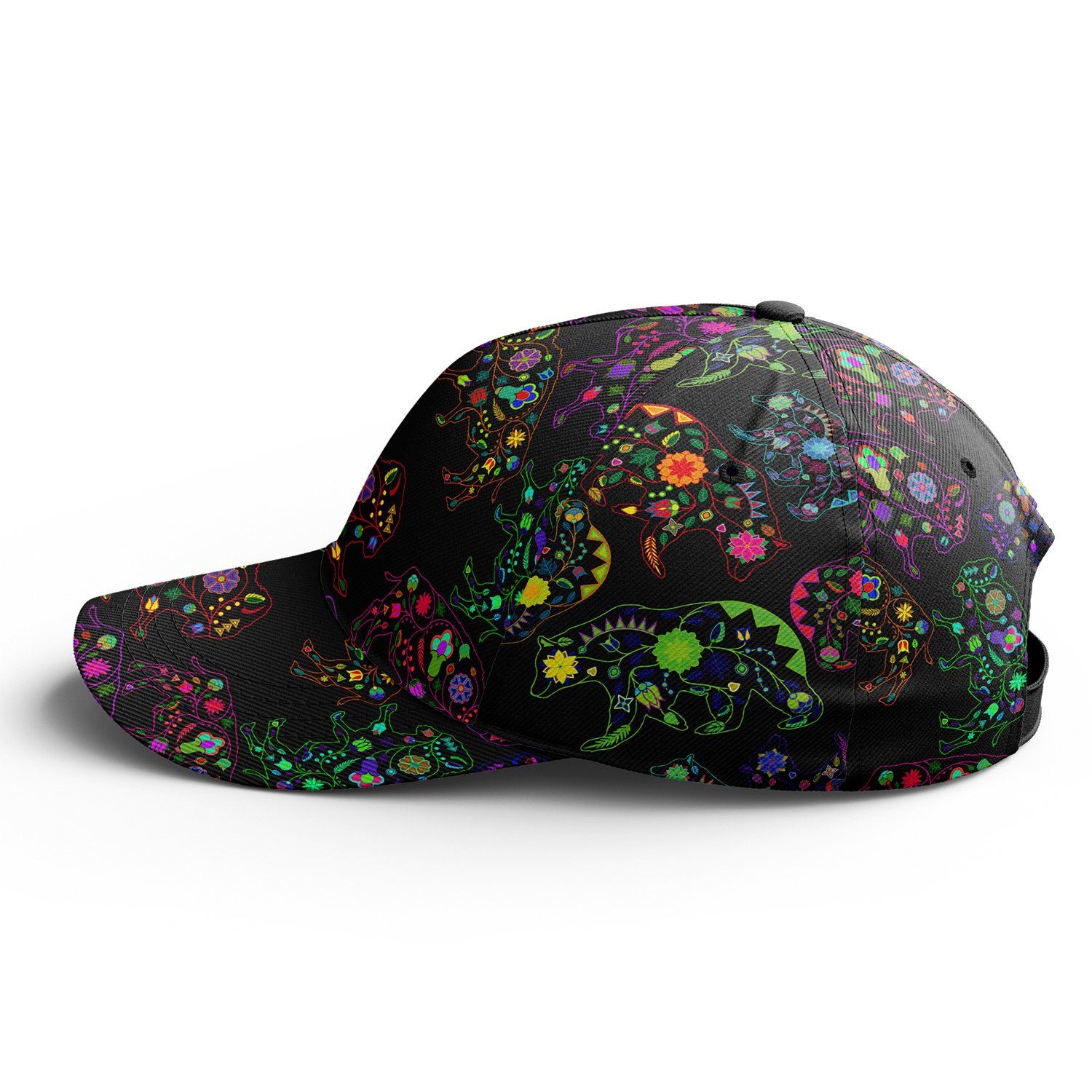 Floral Buffalo Snapback Hat hat Herman
