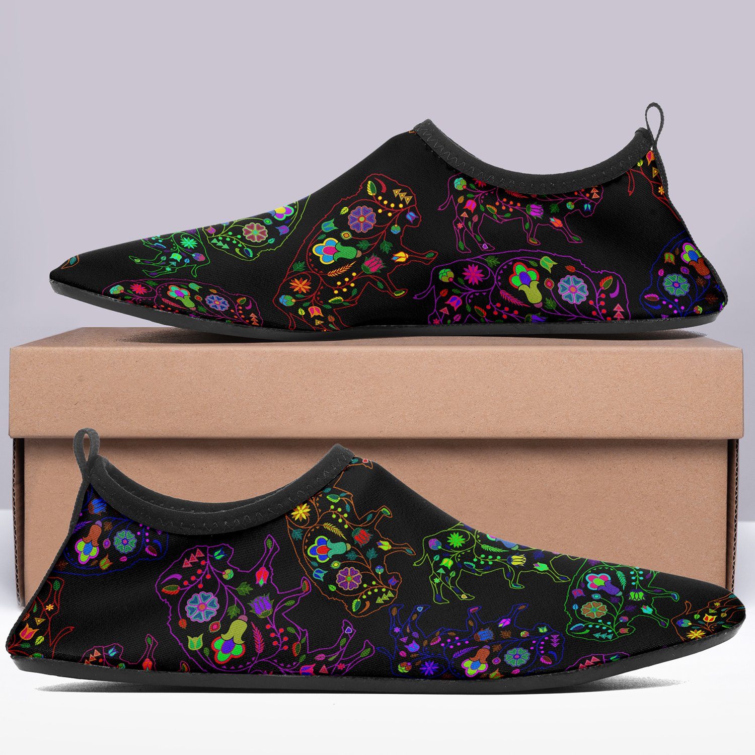 Floral Buffalo Sockamoccs Slip On Shoes Herman