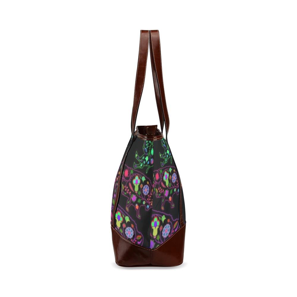 Floral Buffalo Tote Handbag (Model 1642) handbag e-joyer