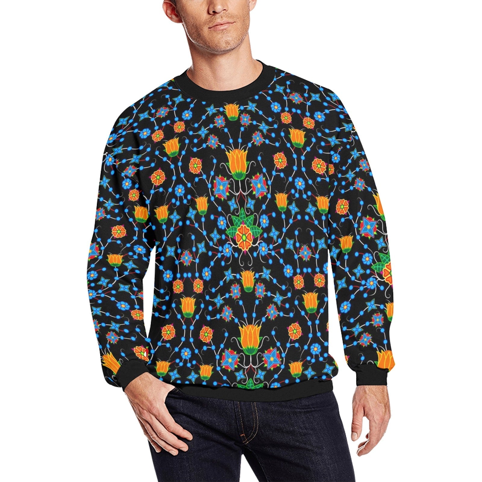 Floral discount sweatshirt mens