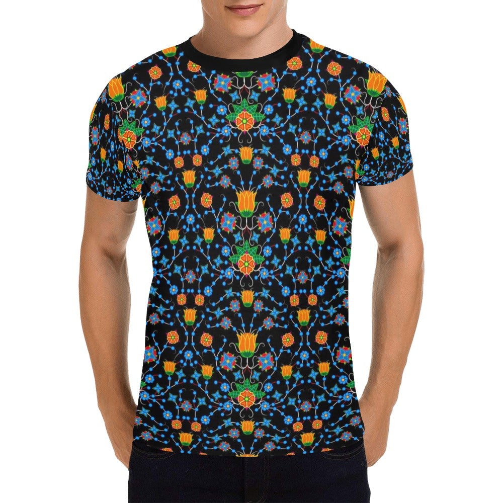 Floral Damask All Over Print T-Shirt for Men (USA Size) (Model T40) All Over Print T-Shirt for Men (T40) e-joyer