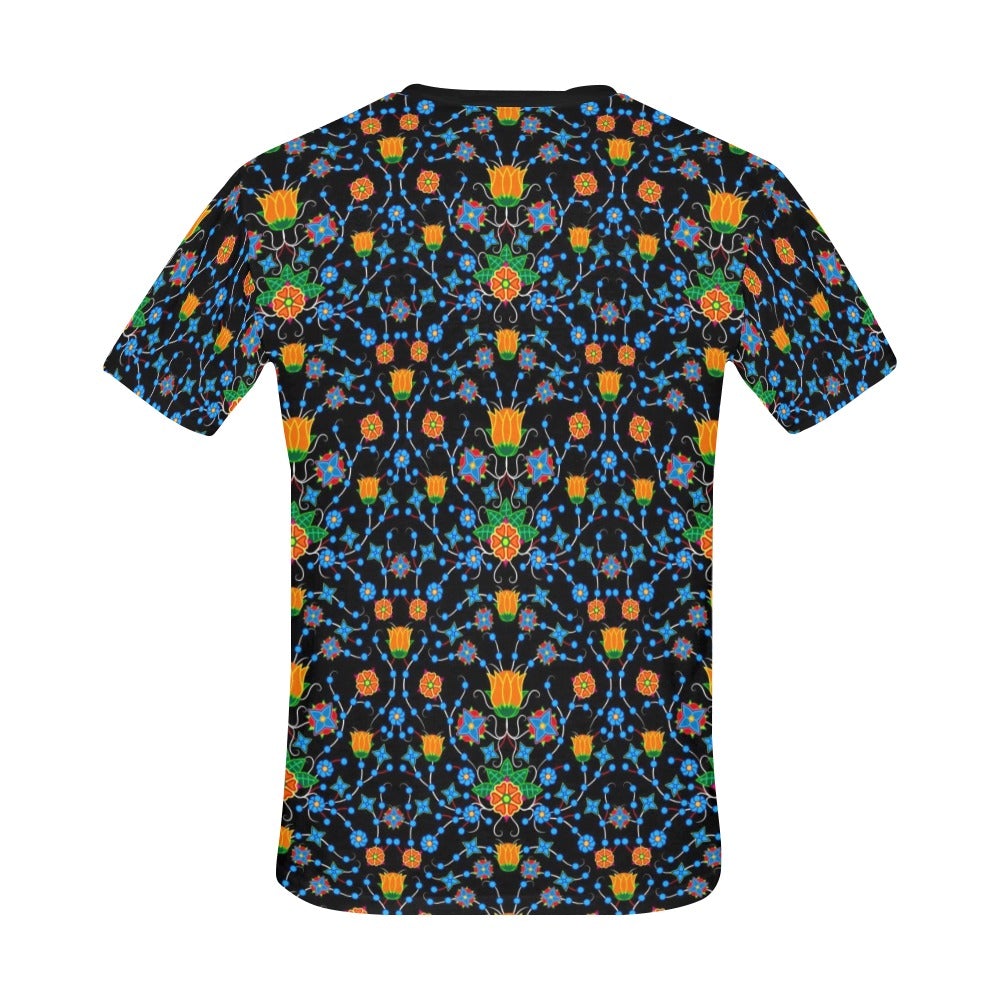Floral Damask All Over Print T-Shirt for Men (USA Size) (Model T40) All Over Print T-Shirt for Men (T40) e-joyer