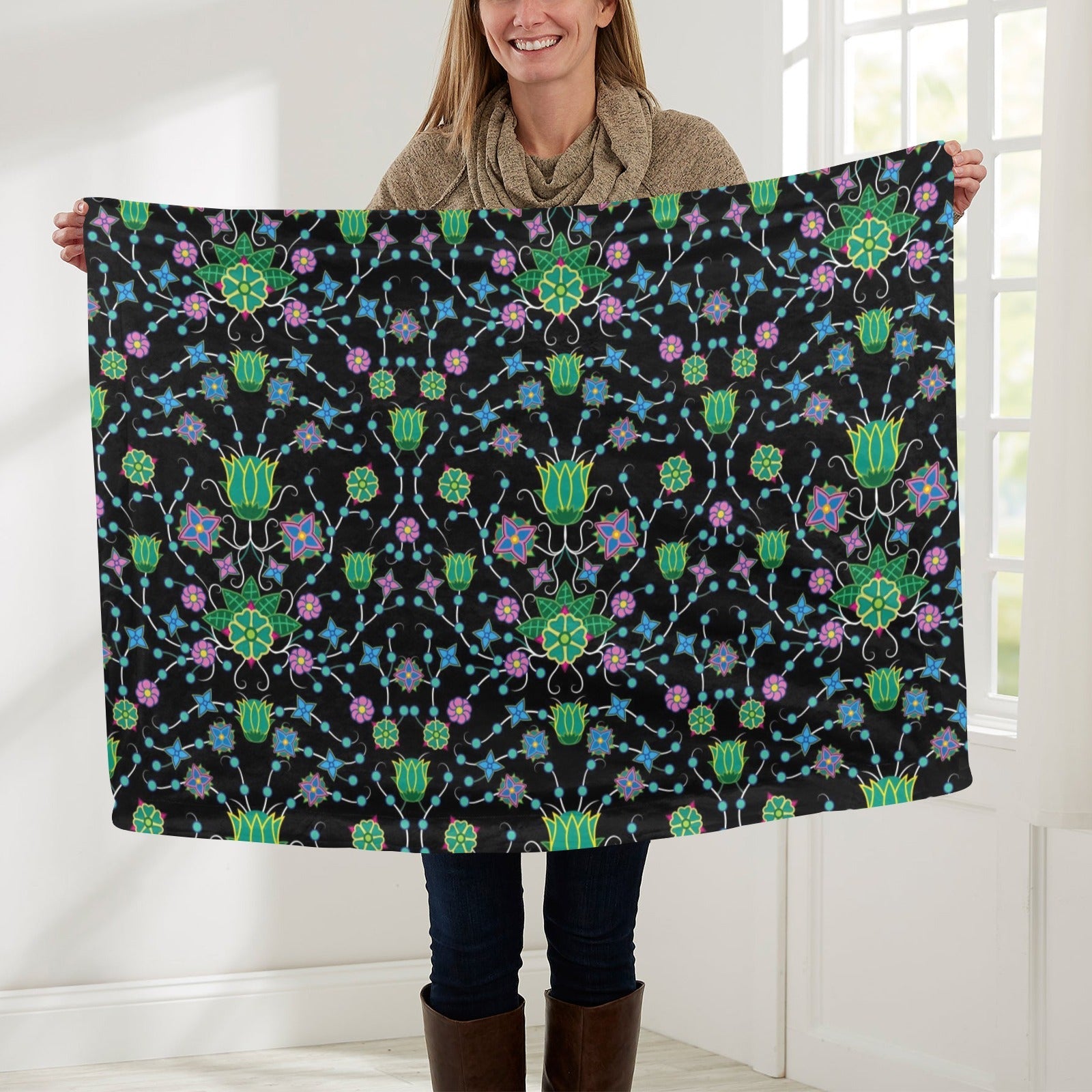 Floral Damask Garden Baby Blanket 30"x40" Baby Blanket 30"x40" e-joyer
