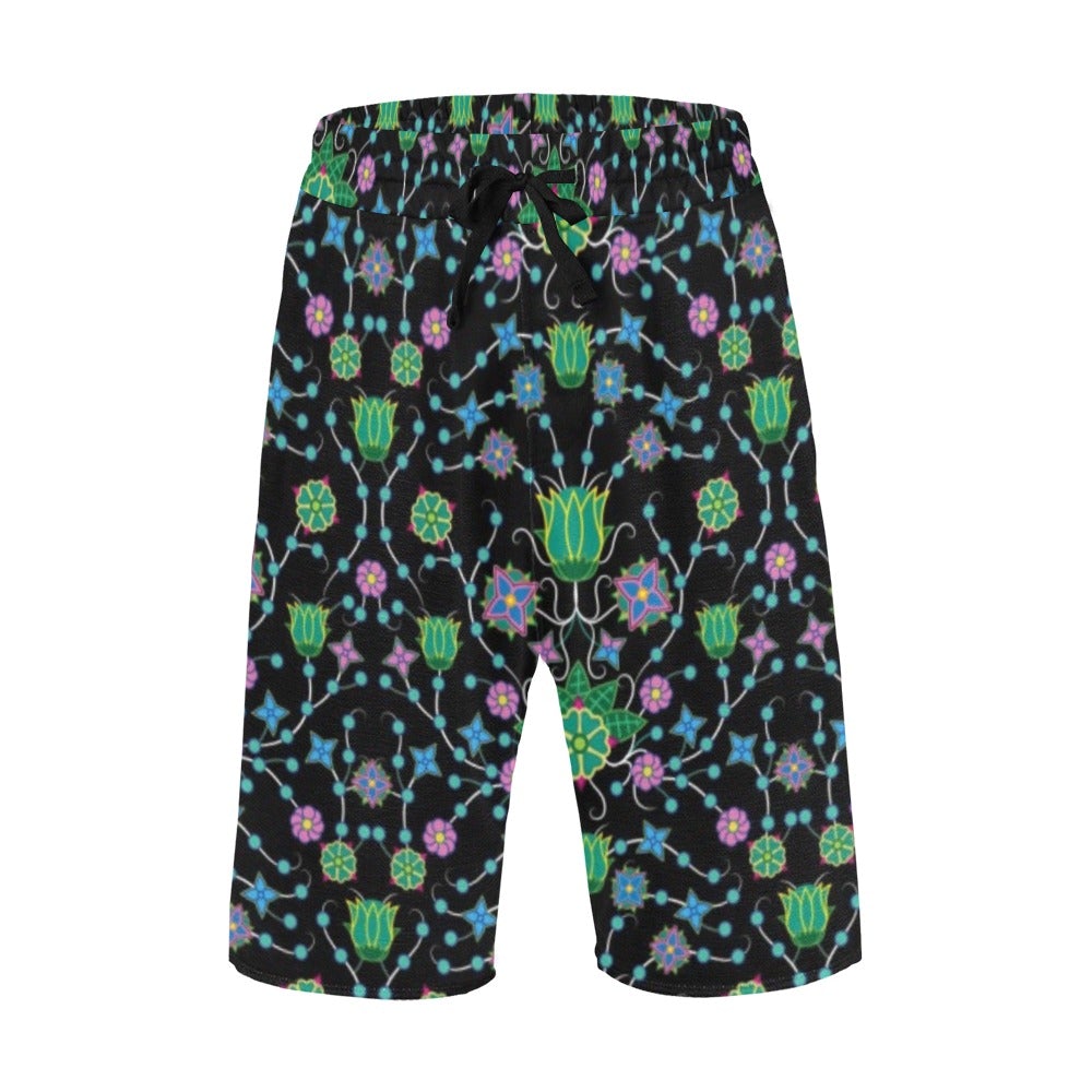 Floral Damask Garden Men's All Over Print Casual Shorts (Model L23) short e-joyer
