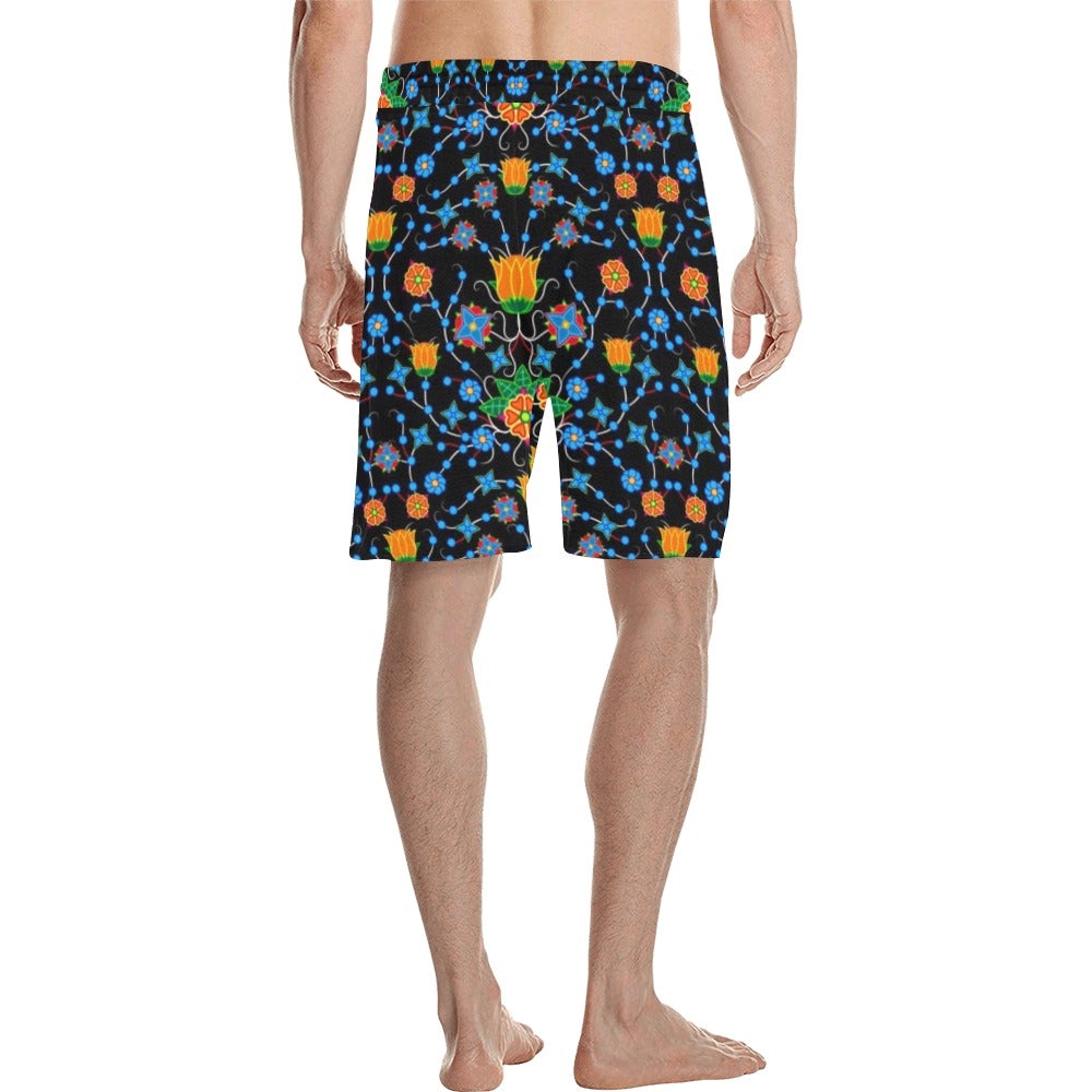 Floral Damask Men's All Over Print Casual Shorts (Model L23) short e-joyer