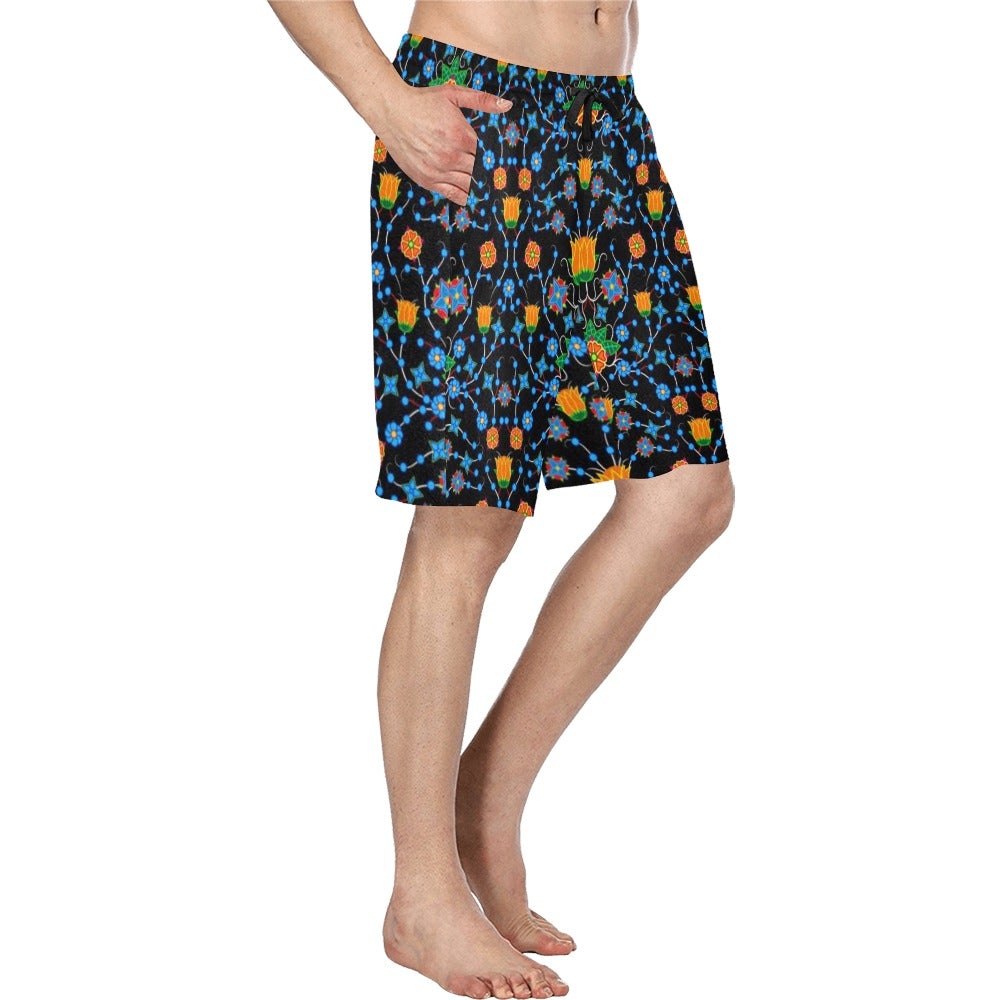 Floral Damask Men's All Over Print Casual Shorts (Model L23) short e-joyer