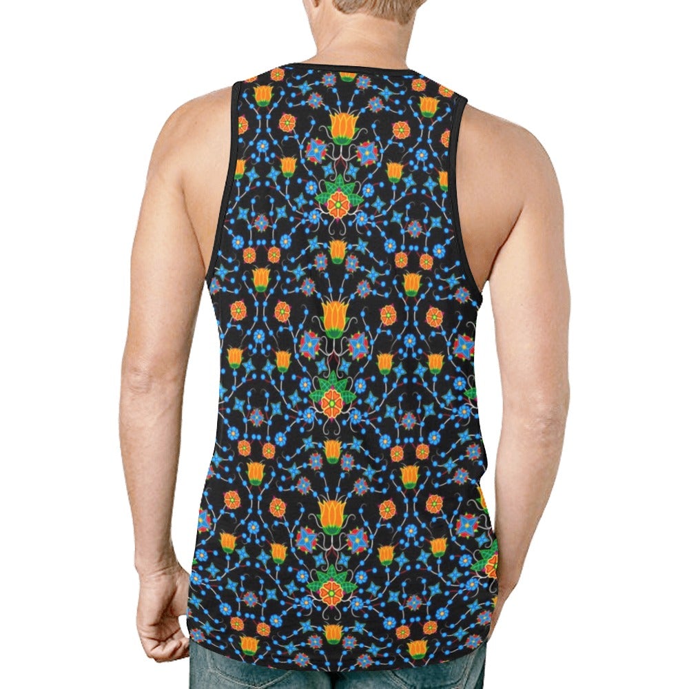 Floral Damask New All Over Print Tank Top for Men (Model T46) tank top e-joyer 