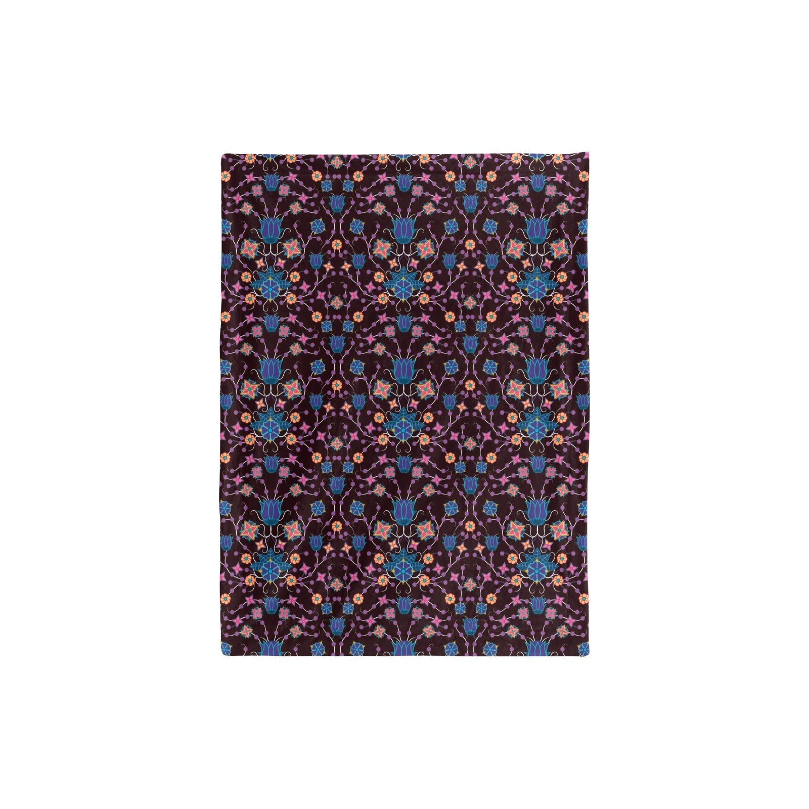 Floral Damask Purple Baby Blanket 30"x40" Baby Blanket 30"x40" e-joyer