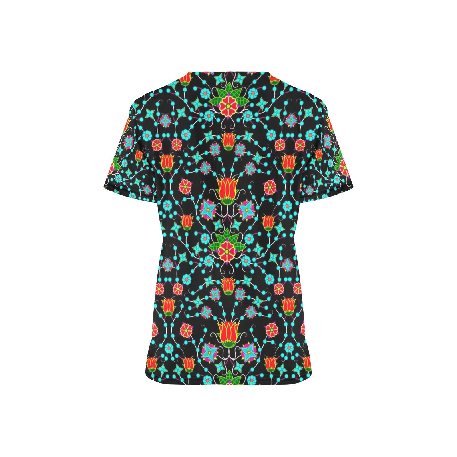 Floral Damask Upgrade All Over Print Scrub Top Scrub Top e-joyer