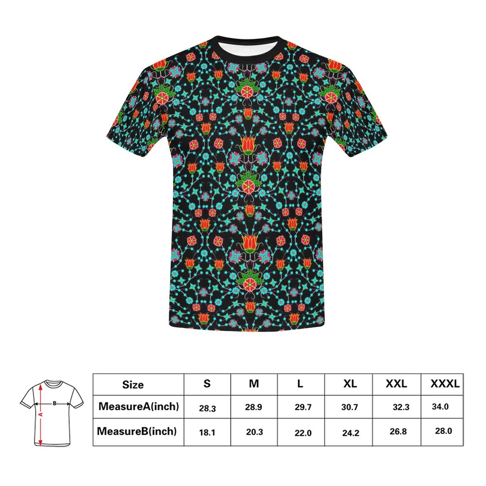 Floral Damask Upgrade All Over Print T-Shirt for Men (USA Size) (Model T40) All Over Print T-Shirt for Men (T40) e-joyer
