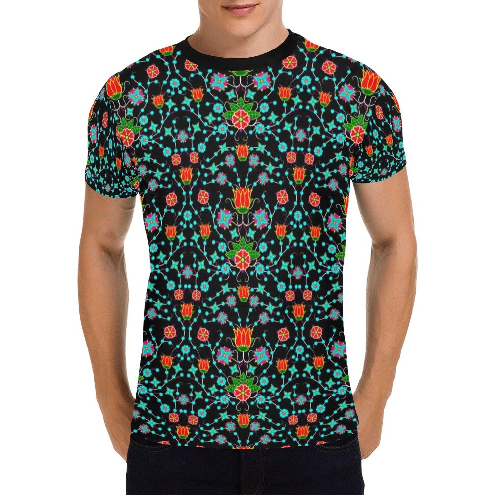 Floral Damask Upgrade All Over Print T-Shirt for Men (USA Size) (Model T40) All Over Print T-Shirt for Men (T40) e-joyer