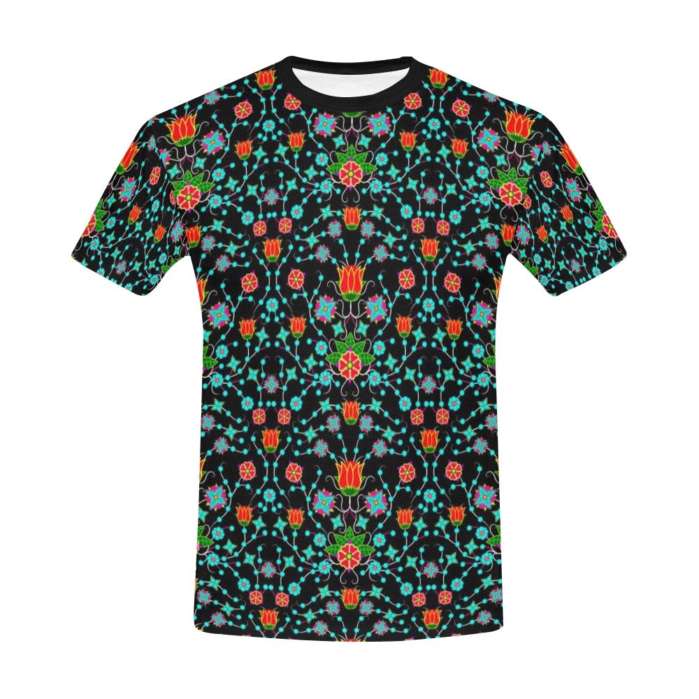 Floral Damask Upgrade All Over Print T-Shirt for Men (USA Size) (Model T40) All Over Print T-Shirt for Men (T40) e-joyer